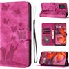 LSPCASA Custodia con Motorola Moto G05/E15 6.67 pollici Premium Pelle PU Flip Protettiva Cover Con Slot Per Schede e Funzione Supporto Custodia Cover Portafoglio con Motorola Moto G05/E15-Rosa