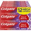 Colgate Dentifricio sbiancante Colgate Max White Purple Reveal, rimuove fino al 100% delle macchie superficiali, tecnologia di correzione ottica del colore, sbianca all'istante, sicuro per lo smalto