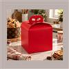 LUCGEL SRL Scatola Porta Panettone Alto 1 Kg in Cartoncino Seta Rosso 20x20x18 cm Confezione 10 Pz