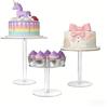 Homeponnew Set di 3 alzate per torte in acrilico trasparente rotondo per matrimonio compleanno dessert display moderno design minimalista robusto antigraffio facile pulizia 8,85 x 11,8 7,36 x 7,87 5,9 x 3,93