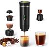 Gaethra Caffettiera Portatile 3 in 1 Macchina Caffè Espresso Autoriscaldante Elettrica Portatile Caffettiera Elettrica da Viaggio 7500mAh con NS DG Polvere di Caffè, Caffè Compatta per Campeggio Escursionismo