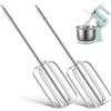 SECFOU Ricambi Frusta per Sbattitore Elettrico, 2 Pezzi, Acciaio Inox | 4 Configurazioni, Colore Argento, Compatibilità, Pulizia Semplice, Miscelazione Ordinata