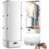 Mothdust Stiratore a Vapore Telecomando 900W Ferina Verticale Asciuga | Sistema Stiratura Pieghevole 3 Modi Anti Piega Trattamento UV Timer Asciugatura Casa Viaggio