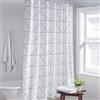 Yishu - Tenda da doccia Karo, impermeabile, anti-muffa, con 12 anelli, 180 x 180/ 180 x 200/ 200 x 200/ 240 x 200 cm, quadretti, 240*200cm (B*H)