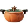 Generic Pentola a forma di zucca con inserto a infrarossi, 8 litri, micro pentola a pressione per piani cottura, superficie interna in ceramica antiaderente, cottura a vapore sano, utensile da cucina