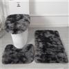 Mayhug Set di 3 tappetini da bagno morbidi in microfibra, soffice tappeto da bagno + tappetino contorno + copriwater + copriwater antiscivolo, con retro in flanella a punti in PVC, tappetino da bagno