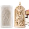 Generic Stampo per candele a forma di Gesù, in silicone, antiaderente, 160 g | Stampo in silicone a forma di Gesù, per studio, camera da letto, cucina, hobby, vacanze, feste, principianti