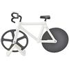 SENRISE Bike - Rotella tagliapizza a forma di bicicletta, in acciaio inox, antiaderente, con supporto, per gli amanti della pizza domestica (1 pezzo, bianco)