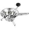 MAKA change your life quality MAKA Passaverdura Manuale in Acciaio Inox - Ø 24 cm | Dischi intercambiabili, manovella con pomello e appoggi richiudibili per pentole e recipienti