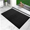 Furni24 Zerbino - Facile da pulire, zerbino antisporco resistente alle intemperie con retro antiscivolo - Per interni ed esterni, assorbente, ad asciugatura rapida, lavabile - Antracite-Nero, 60x90 cm
