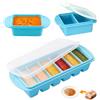 ruyxihom Cubetti di Zuppe Congelati in Silicone Set, 3 Pezzi Contenitori per Congelare Zuppe con Coperchio, Stampi Per Congelatore In Silicone, Meal Prep per Zuppa, Ghiaccio, Salsa, 6x125ml 2x250ml 500ml