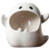 Vervevum Ciotola per caramelle di Halloween Forma di fantasma divertente Piatto per caramelle di Halloween Decoro in ceramica per dolcetto o scherzetto, Candeliere, Posacenere 4, 7x4, 5 pollici, Piatto