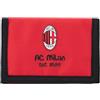 AC Milan Portafoglio con chiusura a strappo, Nylon, Prodotto Ufficiale, Rosso