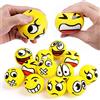 Ainiv 12 Palle Antistress con Faccina Emoji, Giallo | Palline Squeeze Antistress in Schiuma, Mini Molteplici Espressioni Palle Antistress per Festa, premi, Regali di Compleanno