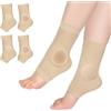 Fefod Calzini Protettivi per Caviglia con Cuscinetto in Gel, 2 Paia, Carne | Calze a Compressione Maniche in Gel, Protezione per Caviglia per Pattinaggio Artistico, Pattini, Sci, Hockey, Stivali