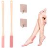 Naapesi 2 Pezzi Spazzola per Piedi, Pulisci Dita con Manico Lungo, Spazzola da Bagno per Anziani, Detergente Esfoliante, Antiprurito, Rosa, 41 cm (con 2 Ganci)