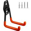 Maclean 1x Gancio per garage, Supporto da parete per garage Portagomme, attrezzi, scala, bicicletta | Gancio a muro per organizzazione, doppio gancio (1, Carico max. 70kg) MC-442