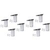 Emuca 2039625 Piede con Viti di Fissaggio per Mobile, Verniciato Alluminio, H 80mm, Set di 8 Pezzi
