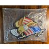TOPPA STOFFA PATCH AMERICAN EAGLE Military biker formato grande RARA!