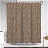 Coxila Tenda da doccia floreale marrone vintage retrò fiore rustico carino bianco primavera fiore selvatico pianta botanica cottage foglie uomo bagno maschile 152 x 183 cm tessuto in poliestere 12