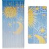 TTM BAMBOO Moon & Sun - Tenda con perline in bambù, da appendere, con perline in bambù, 91,4 x 200,7 cm, 90 corde