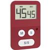 TFA Dostmann 38.2047.05 - Cronometro digitale con allarme, piccolo e maneggevole, colore: Rosso