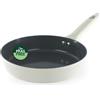 Russell Hobbs Cote Padella 24 cm, antiaderente in ceramica, crema | Corpo alluminio forgiato, profilo profondo pareti dritte, manico soft touch, adatta induzione, senza PFOA e PFAS