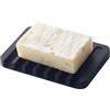 Yamazaki 7398 FLOW Soap Tray, black, Silicone, 11.5 x 8 x 1 cm | La base inclinata dirige l'acqua nel lavandino per mantenere asciutti i banconi. Design facile da pulire