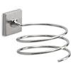 Gedy Manila Porta Phon da Parete Finitura Spazzolato, Fissaggio Tramite Viti o Adesivo Incluso, Supporto Accessorio Bagno Porta Asciugacapelli da Parete Realizzato in Acciaio Inox AISI 304 e Cromall