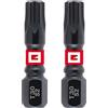 Einhell Accessories Einhell 2 pezzi inserti a percussione a doppia torsione, 30 mm, T30 | Acciaio S2 fosfatato al manganese | doppio effetto torsionale | lunga durata | attacco C 6.3
