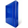 Euro-Cart Cartellina Portadocumenti con Elastico Piatto 1 Pezzo Dorso 10cm Cartellina 3 Lembi Rigida con Elastico in Cartone Plastificato Lucido per Ufficio, Scuola o Studio Made in Italy Blu