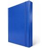 Euro-Cart Cartellina Portadocumenti con Elastico Piatto 1 Pezzo Dorso 8cm Cartellina 3 Lembi Rigida con Elastico in Cartone Plastificato Lucido per Ufficio, Scuola o Studio Made in Italy Blu