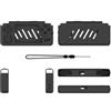Jayruit Custodia protettiva in silicone per Miyoo per console di gioco retrò A30, copertura flessibile per assorbimento degli urti con cinturino resistente alla polvere, accessorio da gioco (nero)