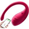 Future of your pleasure Sensual Fops Vibratore con Controllo App e Telecomando - Vibratore di Coppia per Esterni 9 Modalità di Vibrazione Silenzioso Uovo Vibrante per Donne e Coppie IPX7 Impermeabile Silicone Rosa M100