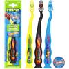 Firefly Hot Wheels - Spazzolino da denti con setole morbide per bambini dai 3 anni in su, 3 ct