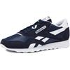 Reebok Sneakers Basse da Uomo Classiche in Pelle, Blu Navy Blu Bianco, 39 EU