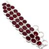 "Fatto a mano" Bracciale in argento sterling 925 fatto a mano con pietre preziose granate sf...