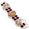 "Fatto a mano" Bracciale Psilomelane Dendrite, pietra preziosa giada rossa in argento sterli...