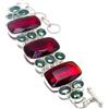 "Fatto a mano" Bracciale in argento sterling 925 fatto a mano granato rosso, pietra preziosa...