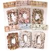 SODIAL 60 Fogli di Carta Decorativa per Album con Sfondo Retrò, Cornice In Pizzo c3995