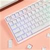 mintcaps Keycaps - Crystal Jelly White Keycaps Traslucido Custom Keyboard Keycap Profilo OEM Carino Tappi per chiave 60%/80%100% Cherry Gateron Mx Mechanical(104 tasti)