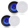 Pyle Altoparlanti da Incasso 16,5 Centimetri, Casse Audio 250 Watt, Potenza, Stereo Hi-Fi, Speaker Tweeter a Cupola in Seta, Woofer in Policono, Griglia Antimacchia, Installazione Personalizzata