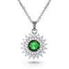 namana Collana Donna Doppio Halo con Cristalli e Zirconi 14 mm