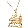 Generico Moda unisex Color oro Collana con ciondolo di leone etiope catena etnica alla moda regali di gioielli
