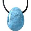 Steinfixx Ciondolo a goccia di acquamarina - Collana con pietre preziose da 80 cm e confezione regalo - Gioielli in vera acquamarina blu - Pietra naturale di qualità AAA dal Brasile