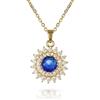 namana Collana Donna Doppio Halo con Cristalli e Zirconi 14 mm