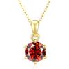 PAKORIO Collana solitaria moissanite rotonda classica elegante da donna, 1ct/2ct VVS1, placcata oro 14K, ipoallergenica, catena regolabile 40-45cm, anti-ossidazione, regalo