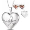 Dacomfy Collana Foto Personalizzata Medaglione Cuore con 1 a 6 Nomi Ciondolo Famiglia Argento Oro Regali per Donne, Mamma, Nonne,Mogli