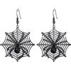 EVER FAITH Orecchini Halloween Nero Ragnatela Orecchini Gancio Pendente per donne Ragazze Gotico Vintage Stile Jewelry