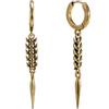 PUNKYOUTH Orecchini a cerchio gotici a goccia, 18 G, 1 mm, in argento 925, con arma, pugnale, spada, croce, colonna vertebrale, ossa pendenti, piercing da donna e uomo, stile punk, emo, vintage